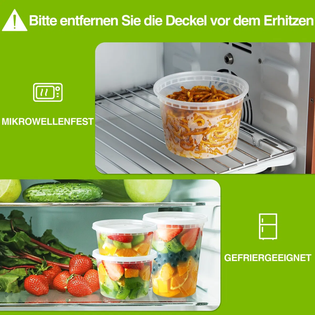 Eupako 30 cajas de preparación de comida de 32 oz/960 ml, recipientes con tapas, herméticos y aptos para microondas para sopa, oats y togo
