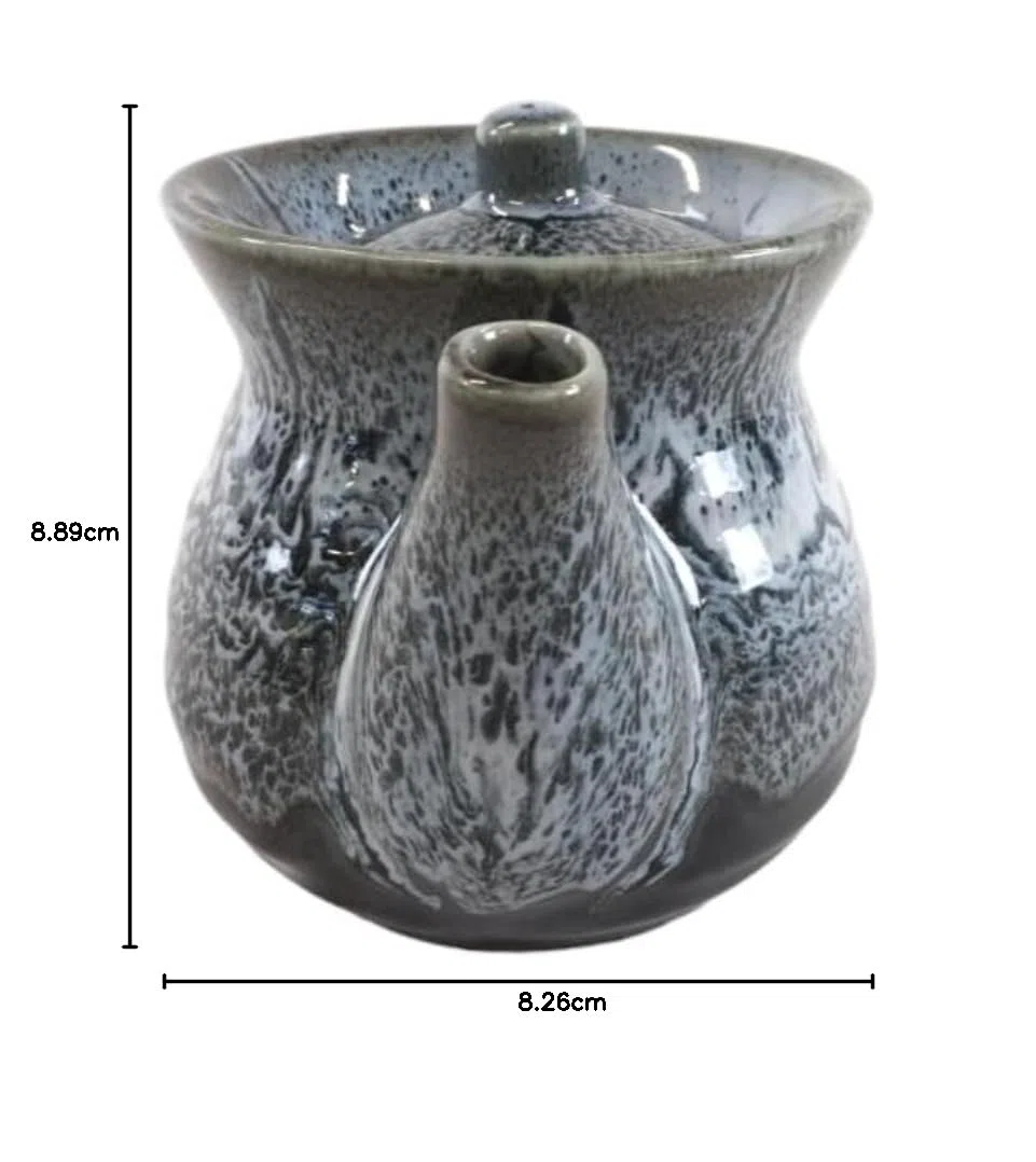 Urban Tokyo Dispensador de botellas de salsa de soja de porcelana tradicional japonesa con tapa, 266.2 ml, aceite de tierra, vinagre Ponzu, dispensador de salsa de soja Shoyu, botella de repuesto