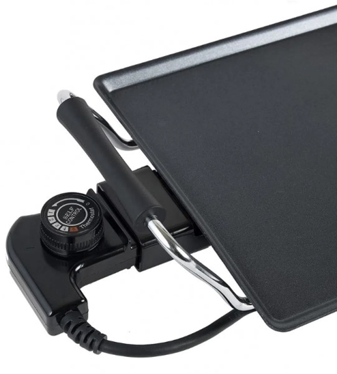 Bestron XXL Plancha electrica para cocinar, plancha cocina con revestimiento antiadherente, Parrilla eléctrica para hasta 8 personas, 1800 vatios, color: negro