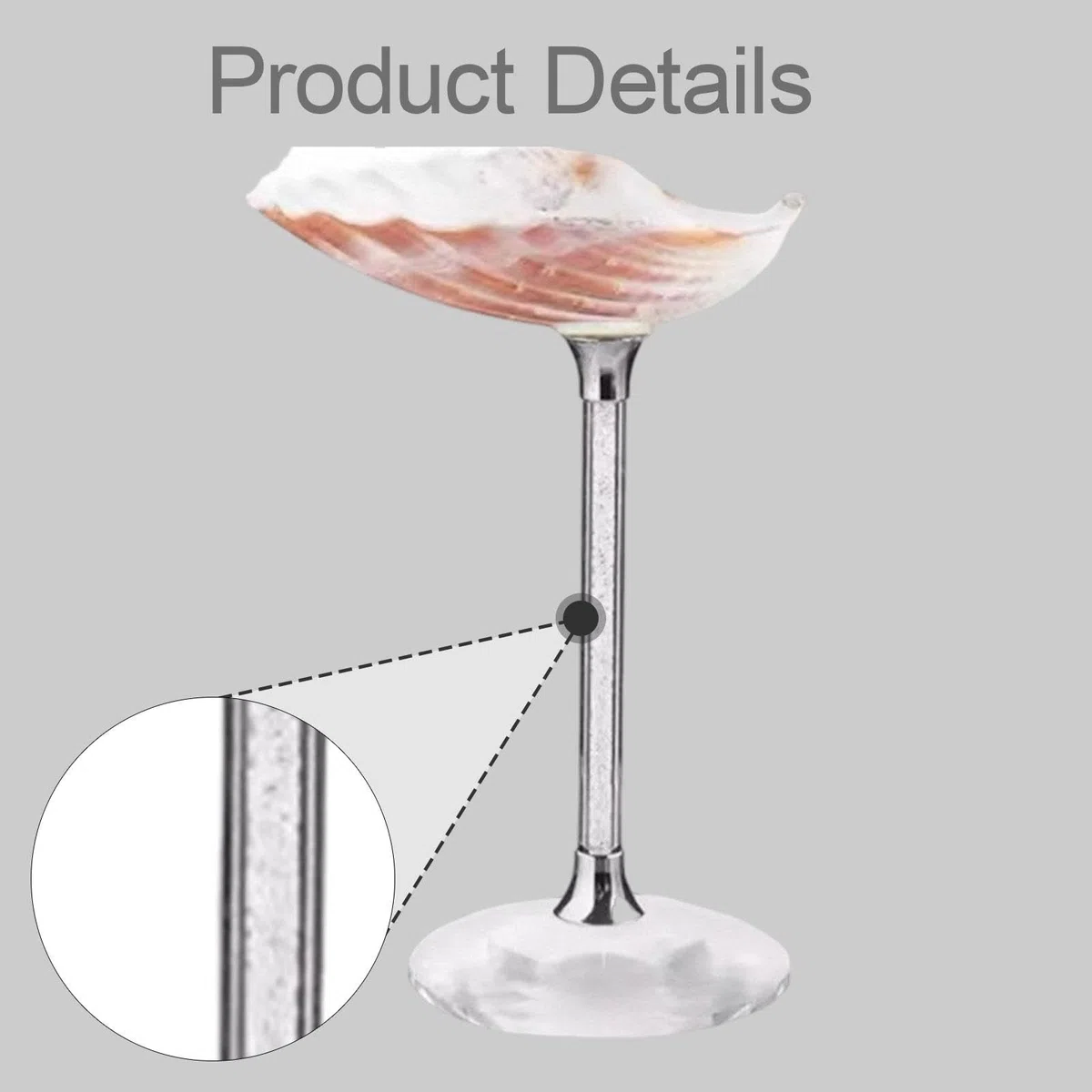 MagiDeal Copas de Vino, Vasos y Vasos multifuncionales para Jugo, para Celebraciones de Compromiso, Bares, Fiestas de cumpleaños, Fiestas temáticas de Playa, Base Plateada de Concha Marina