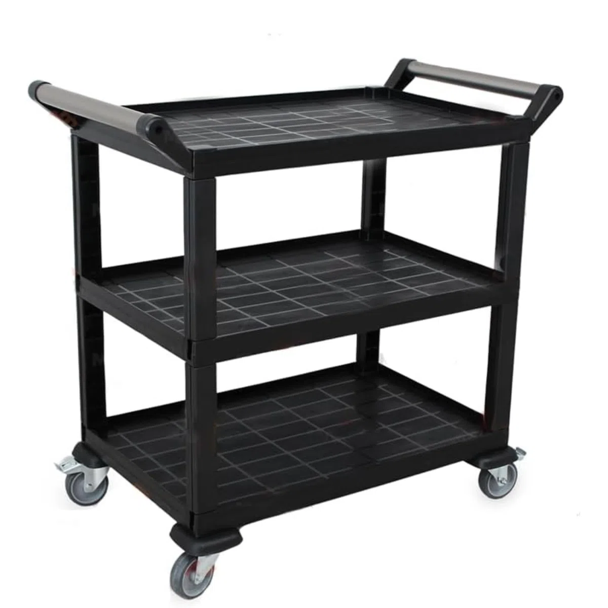 Carro De Servicio De 3 Niveles - Carrito Auxiliar Con Ruedas Para Cocina, Hostelería Y Hogar - Capacidad De Carga De 70 Kg Por Estante, Fácil Limpieza, Montaje Rápido, Material Resistente De Polipropi