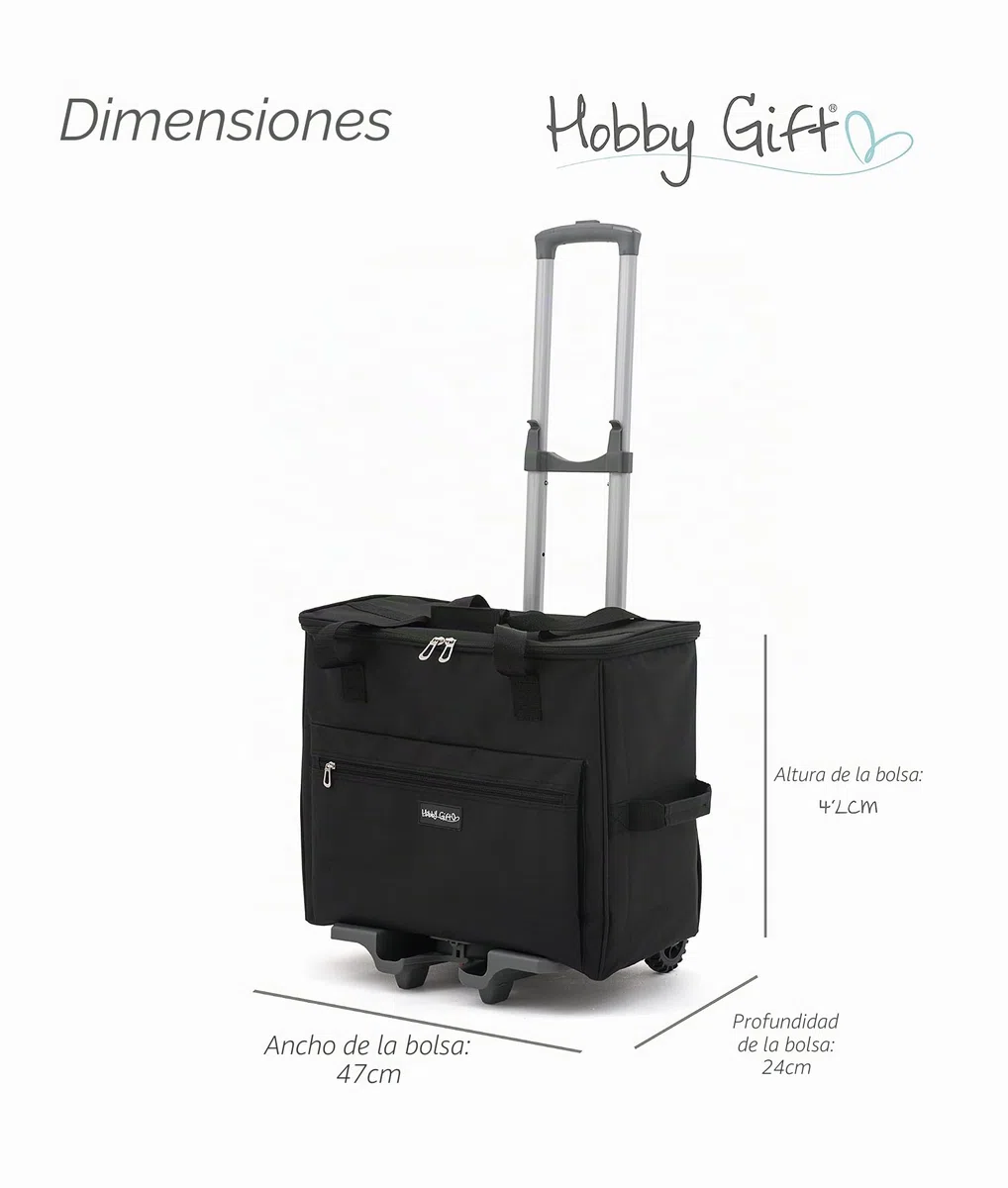 Hobby Gift Exclusiva Bolsa con Carrito para máquina de Coser, Color