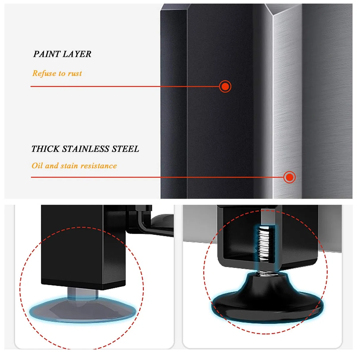 Rejilla Para Platos Plegable, Escurridores De Platos Sobre El Fregadero, Estante Para Escurridores Montado En La Pared, Sin Necesidad De Taladrar, Acero Inoxidable, Rejilla De Almacenamiento-Double