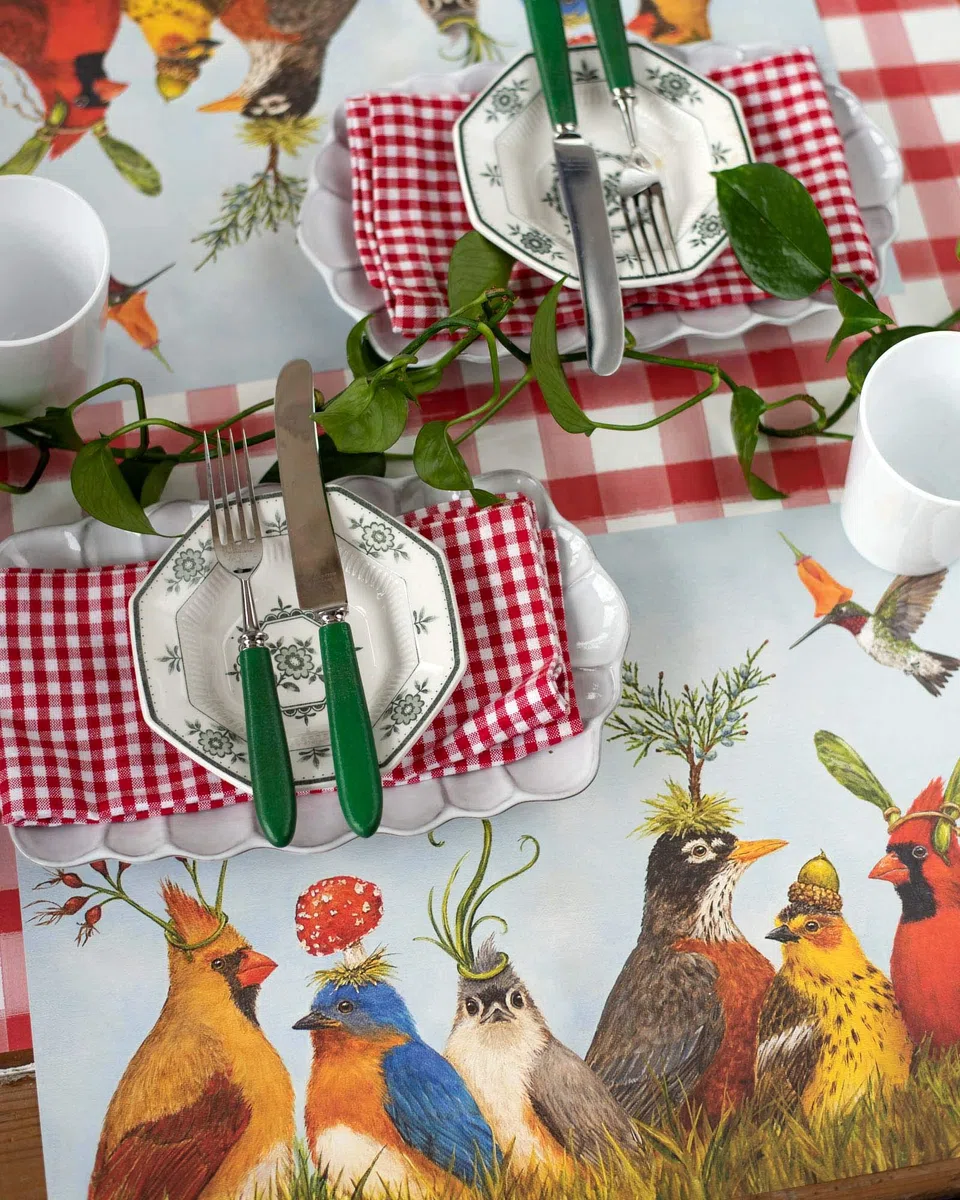 Hester and Cook Manteles de cocina Papeles Angie partido desechables - 30 hojas/paquete Hecho en EE.UU. Multicolor