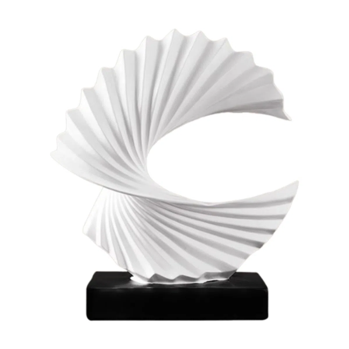 Fenteer Estatua de Ola de océano, Adorno de Escritorio, Centro de Mesa, Regalo, decoración del hogar, Escultura Artesanal, Figura de Resina para, Blanco