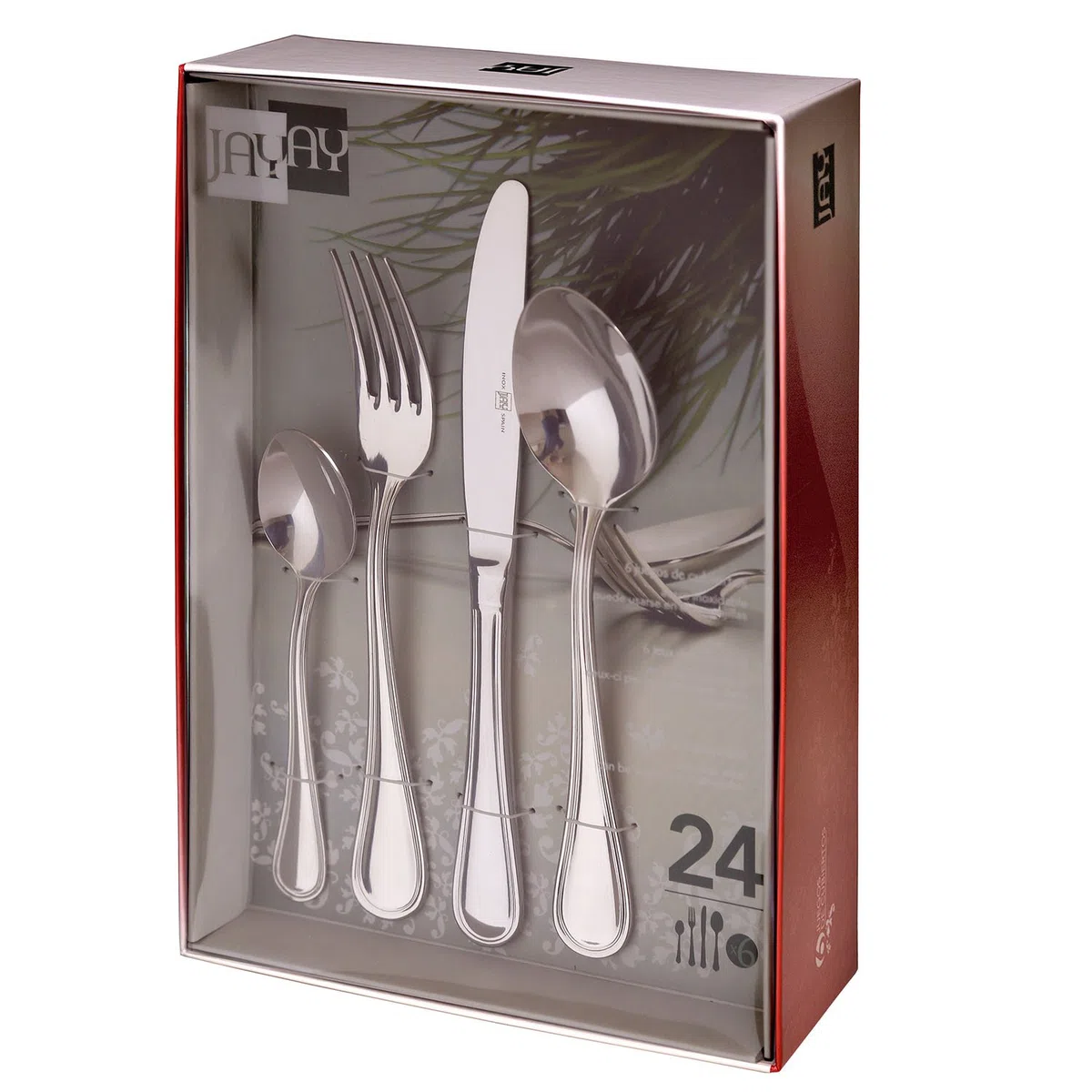 Jay Set de cubertería con 24 Piezas, 2,8 mm, Centimeters