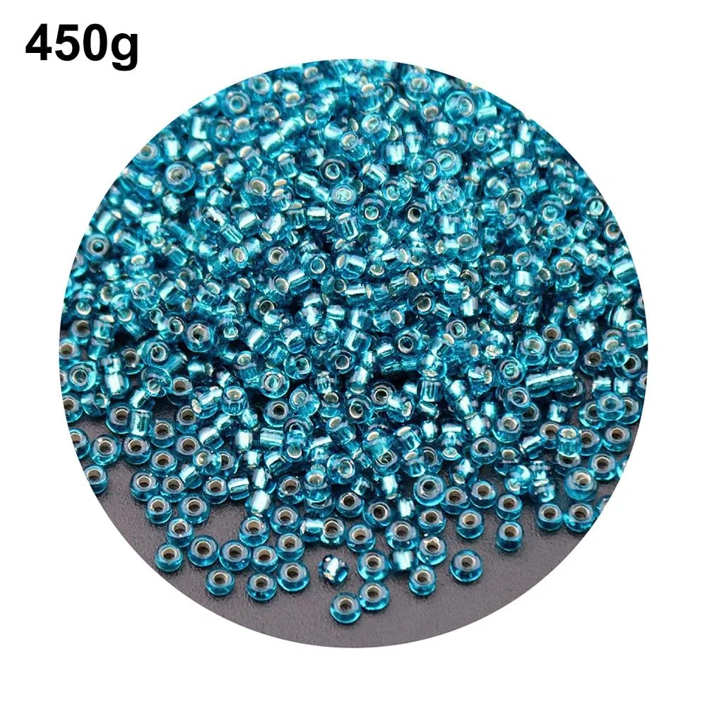 Cuentas De Vidrio De 3 Mm, Pequeñas Cuentas De Poni Translúcidas, Espaciadoras Sueltas para Bordado, Manualidades Y Joyería, 450 G (Aproximadamente 18000 Unidades)