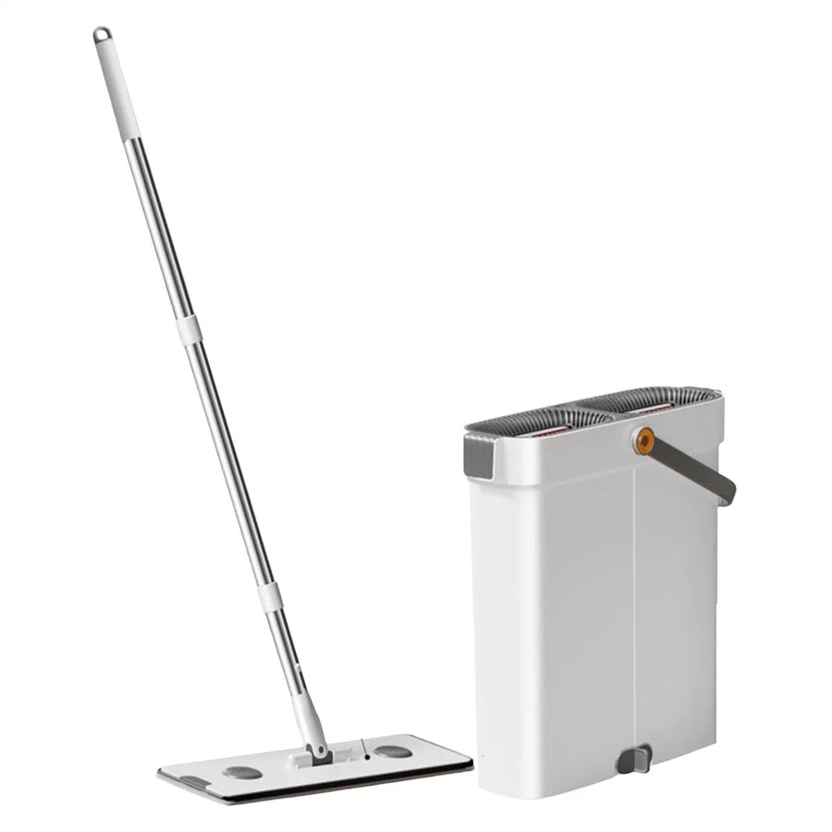 Set de Mopa Plana con Cubo de Limpieza Limpieza En Seco Y Húmedo | Mopas de microfibra Kit limpieza húmedo seco en superficies, en el hogar y la empresa