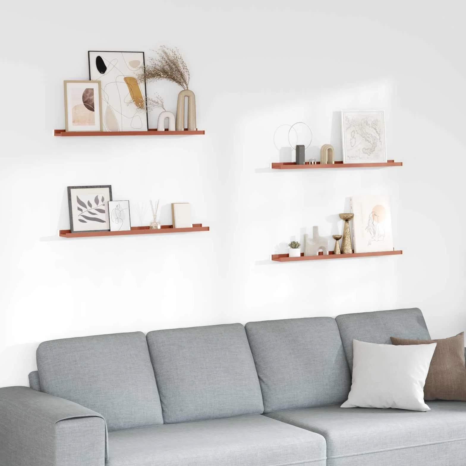 Mesa consola clásica blanca 110 x 35 x 80 cm de madera maciza de pino y MDF con chapa Paulonia, 2 cajones y estante para salón, entrada o comedor,