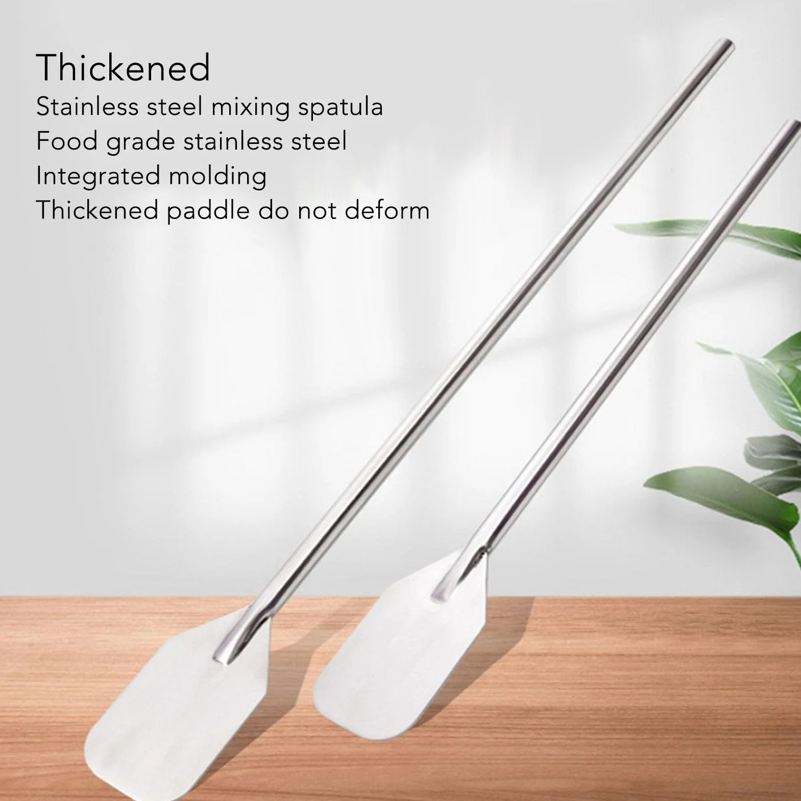 Espátula extra larga de acero inoxidable, espátula de cocina de mango largo de 77 cm, utensilios de cocina resistentes para cocinar, mezclar y preparar cerveza (92 cm)