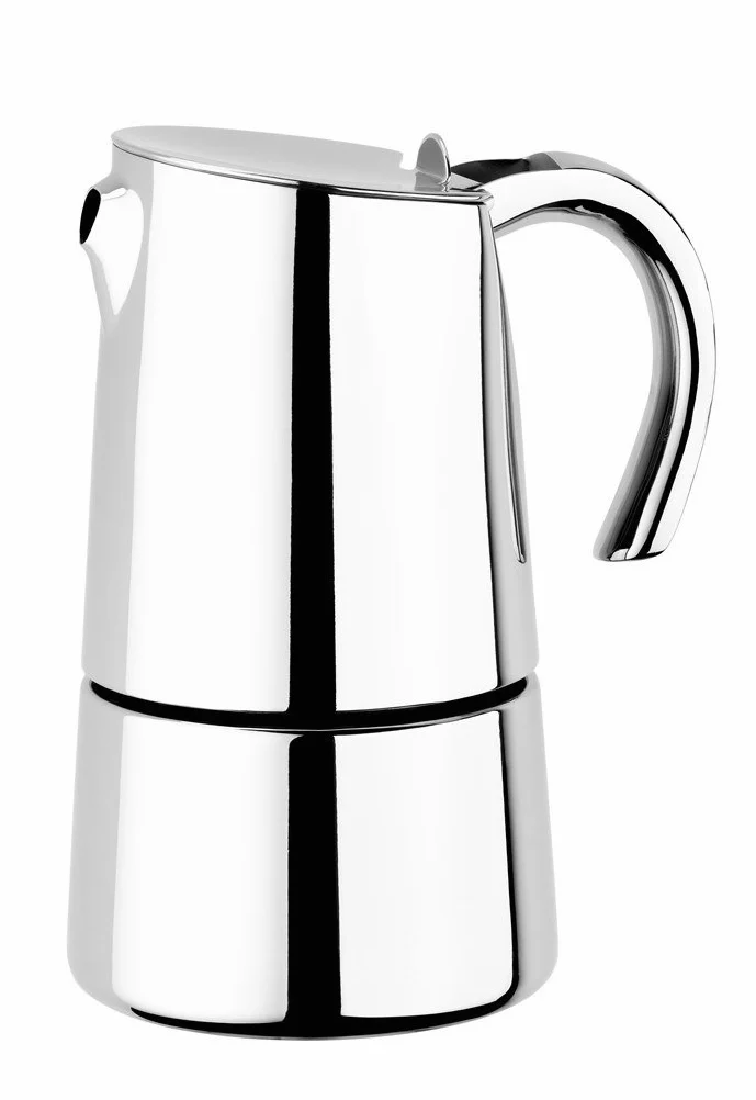 BRA Bella Cafetera, Capacidad 10 Tazas, Acero Inoxidable 18/10, Único