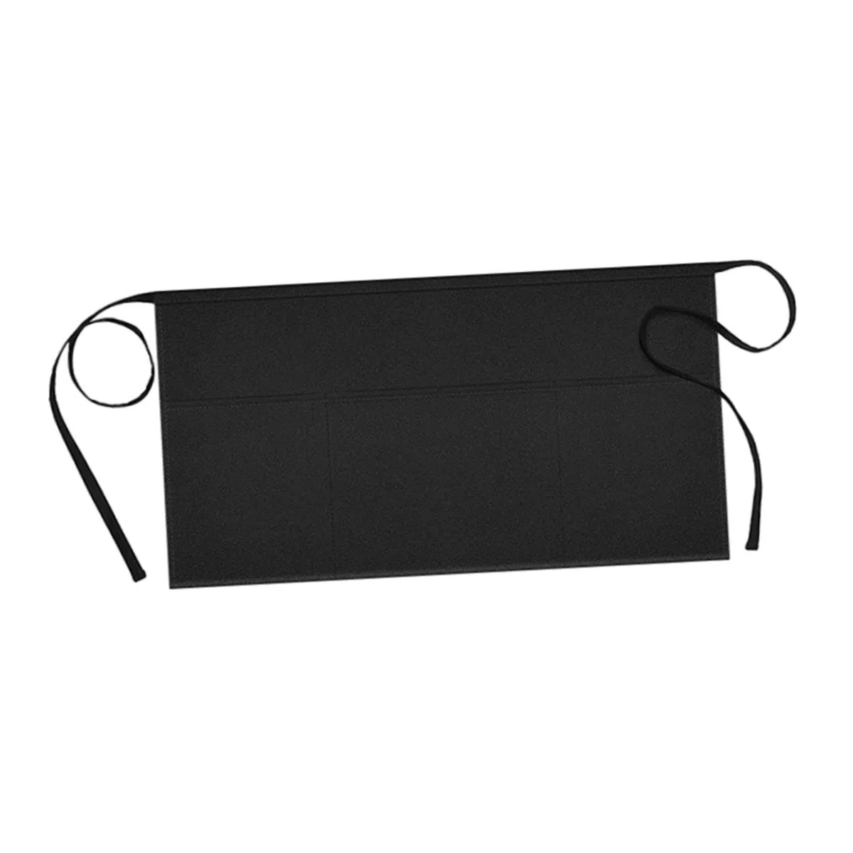 Delantal Corto Lavable de Cintura Baja para Camareras de Restaurantes, Salones de Belleza Y Otros Establecimientos, Negro, tal como se describe