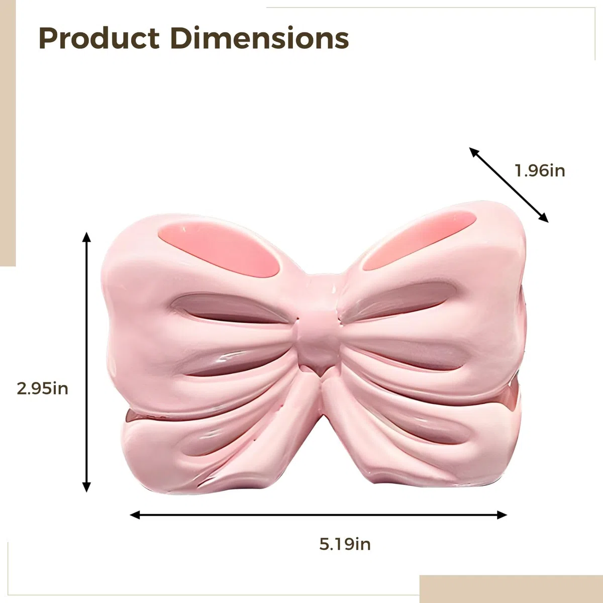 2 soportes para cepillos de dientes, accesorios de baño con lazo de cerámica, bonitos organizadores de cepillo de dientes y pasta de dientes, soportes de cepillo de dientes rosa y blanco a prueba de