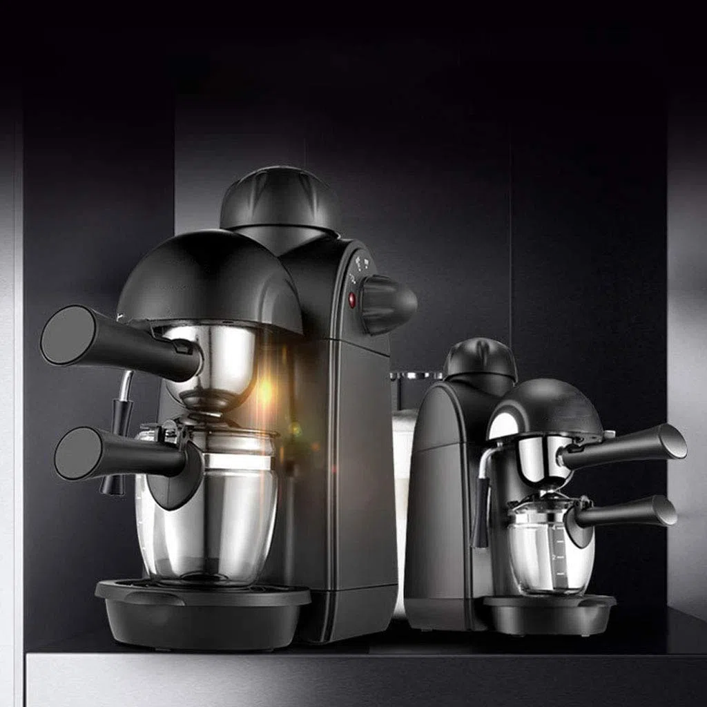 Cafetera Cafetera Espresso Cafetera Espresso Cafetera Espresso y Capuchino con Espumador de Leche Cafetera Espresso con Vaporizador Negra