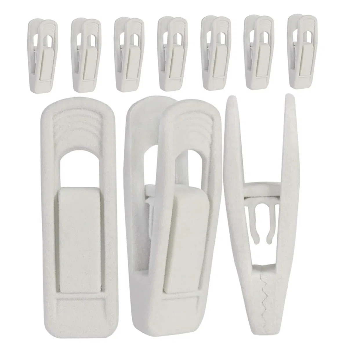 10 clips antideslizantes de terciopelo para colgar pantalones, color negro, agarre fuerte para faldas y pantalones, ideal para almacenamiento en el armario del hogar y soluciones de ahorro de espacio