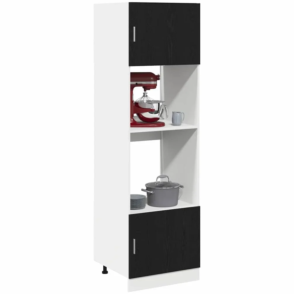 Mueble Colgante con Estante Roble Negro 60 x 57 x 207 cm