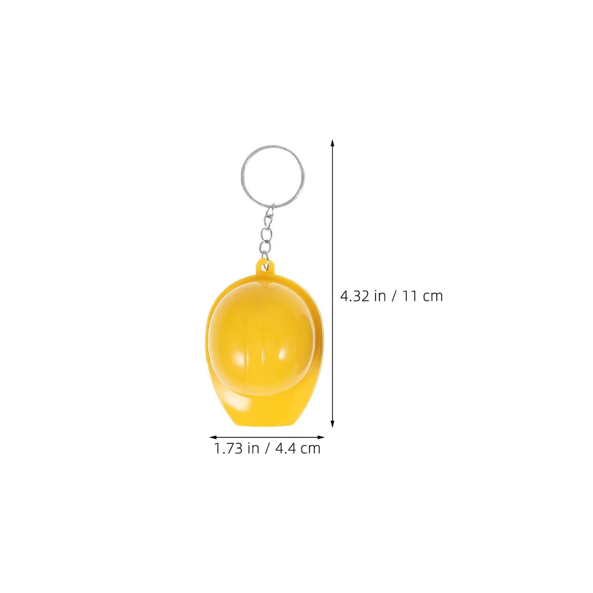 SHINEOFI 100 Unidades Llavero de Sombrero Seguro Amarillo para Fiestas de Construcción, Diseño Realista, Ligero y Resistente, Adecuado para Recompensas Escolares y Coleccionistas