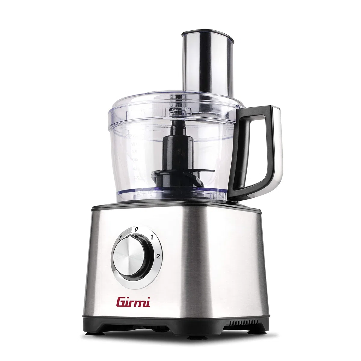 Girmi RB76 Mastro Girmi Robot Multifunción, 600 W, Cuerpo de Acero Inoxidable, Capacidad de 1200 cc, 2 Velocidades + Función Pulse, Doble Sistema de Seguridad en el Encaje, 7 Accesorios Incluidos