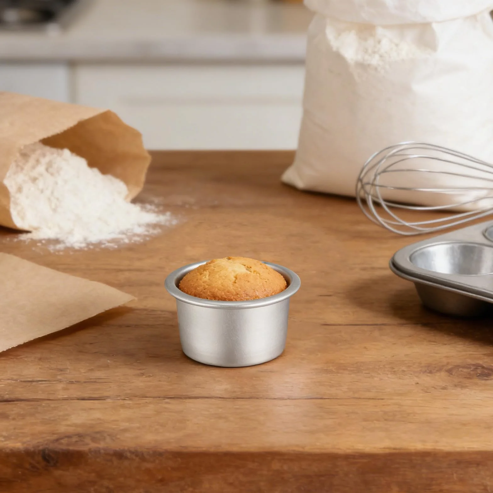 4 Moldes Redondos con Fondo Extraíble de Aleación de Aluminio Distribución Uniforme del Calor para Hornear para Pasteles en Reuniones con Amigos