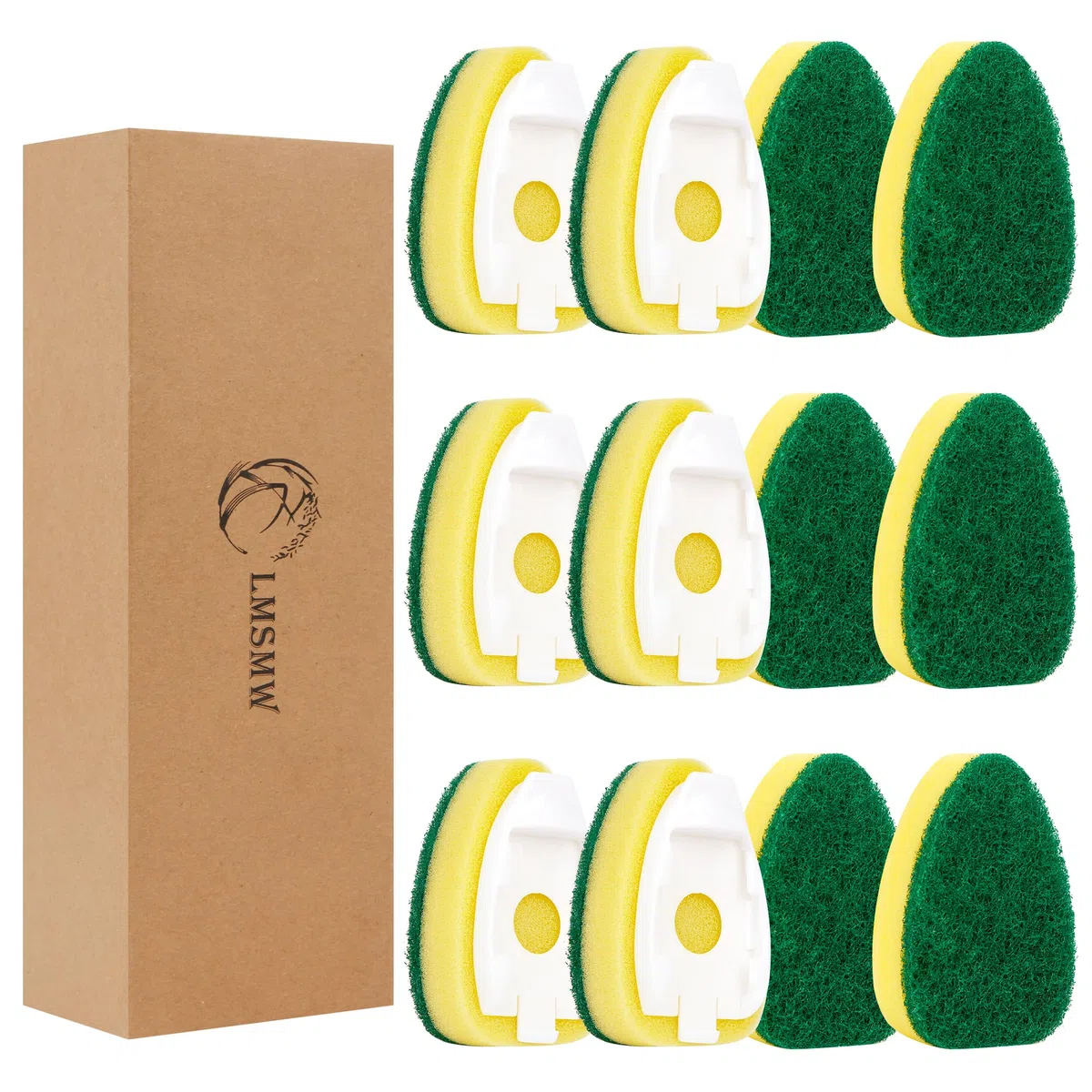 Recambios de esponja de varita para platos, cabezales de repuesto antiarañazos, almohadillas resistentes para mango dispensador de jabón, suministros de limpieza de lavavajillas para fregadero de