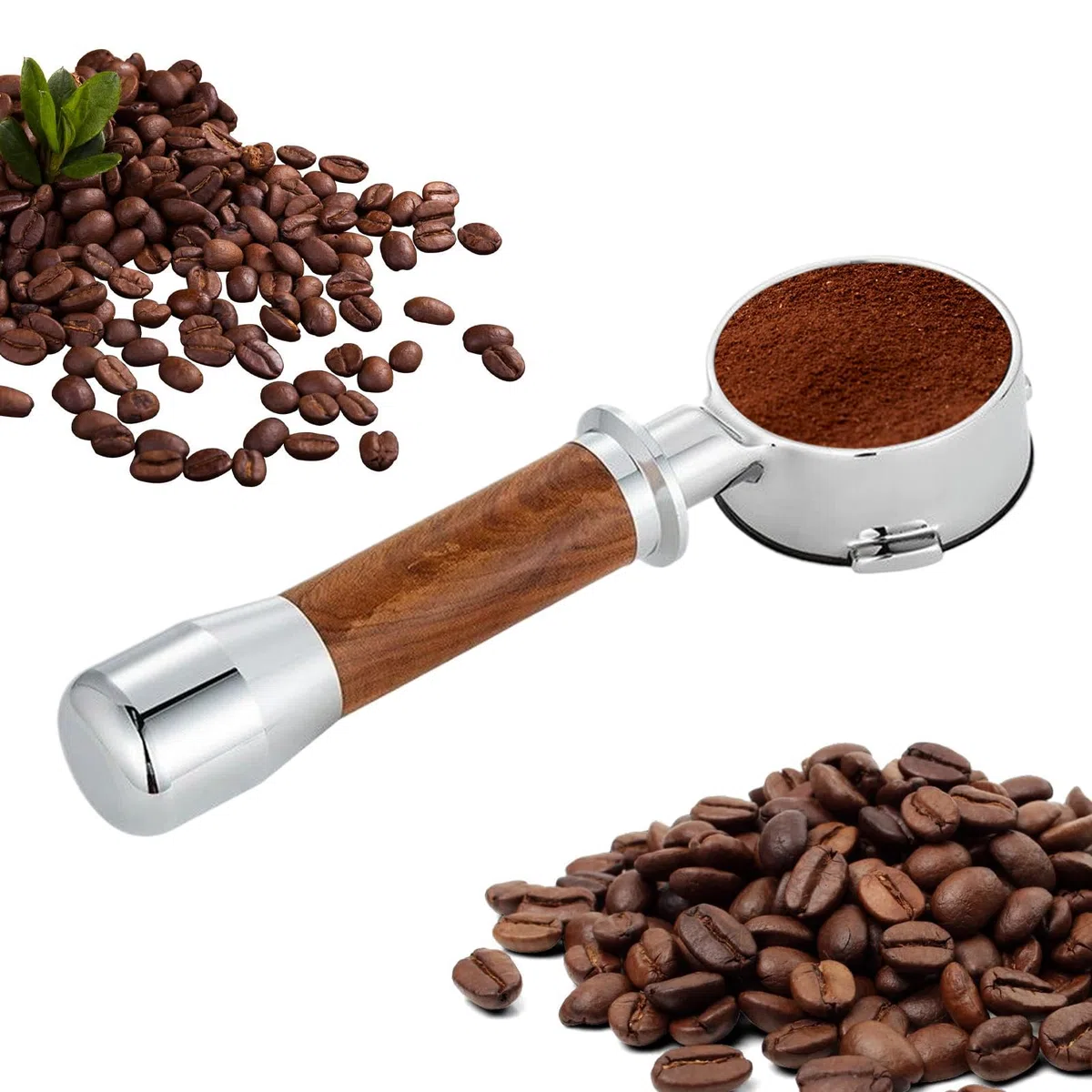 Portafiltro Sin Fondo Componentes Y Partes Para Portafiltro De Café Sin | Mango para Espresso Antideslizante Para Cocina Hogar Cafetería Bar Oficina Encimera Sala de Estar Comercial