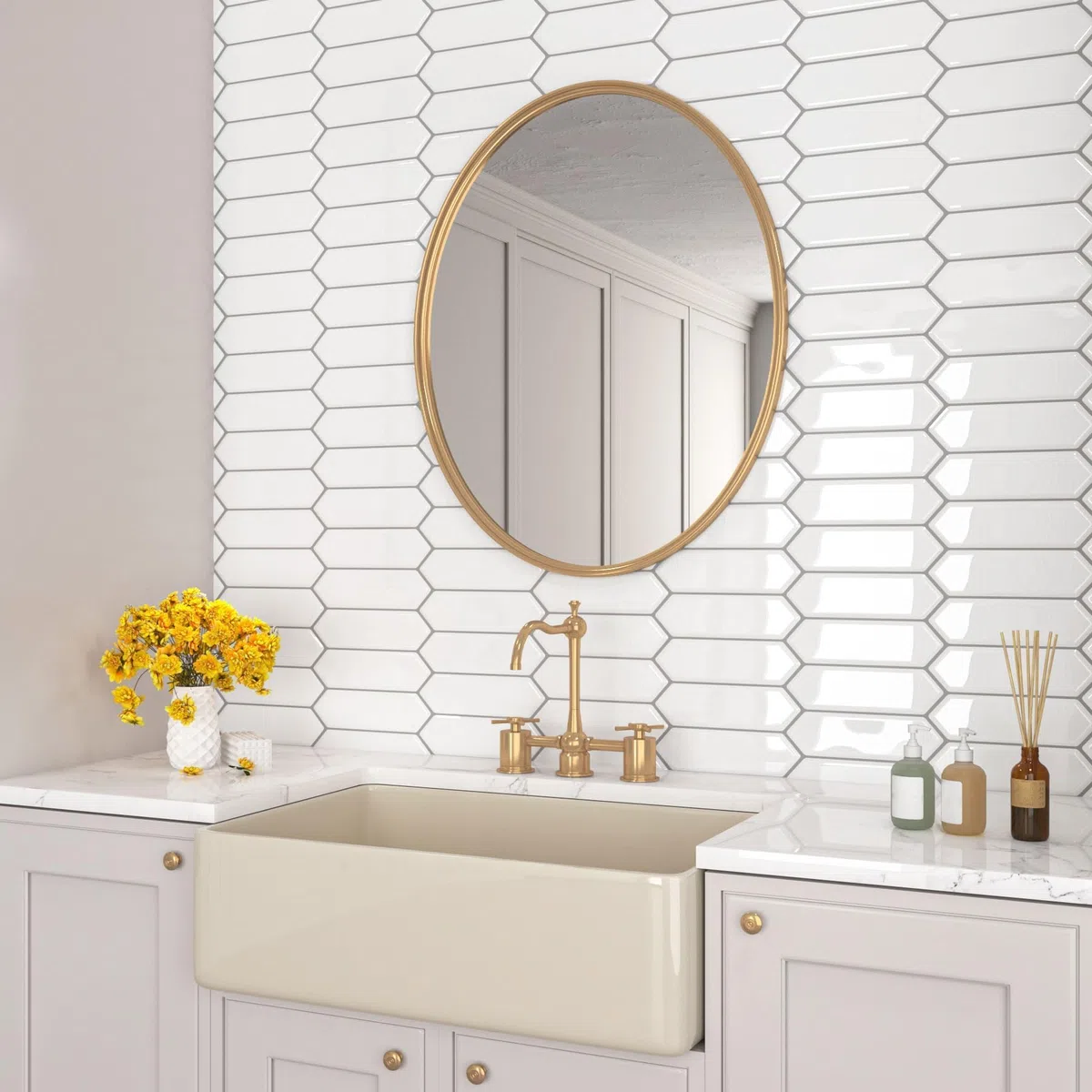 Decotalk Azulejos Adhesivos Baño Efecto Mrmol Blanco Hexgono Azulejos Adhesivos Baño 30.5x30.5cm 15Piezas Impermeable Vinilo Pared Cocina Vinilos Cocina Azulejo Suelo Vinilo Autoadhesivo Lavadero