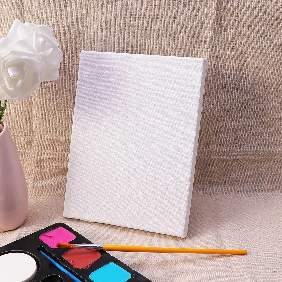 Lienzos para Pintar 1 0PCS Pintura al óleo Lienzo Pintura de Madera Marco algodón Blanco Estirado Lienzo Marco Dibujo Pintura Bricolaje Artista estirado Lienzo Paneles de Lienzo 772