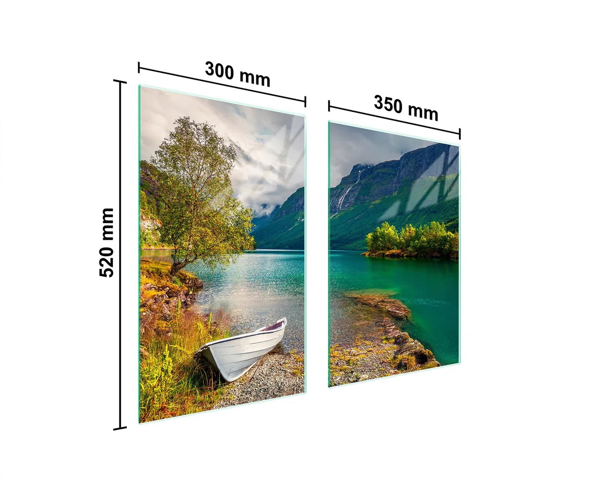TMK ArtDeko Tabla de cortar decorativa de cristal templado y cubre vitro, Placa protectora de vitrocerámica 65 x 52 cm 2 piezas, para inducción, protección contra salpicaduras, Campo