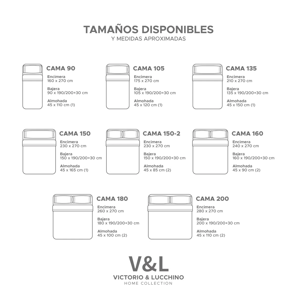 Victorio & Lucchino Juego de Sábanas Estampadas de Verano 100% Algodón Percal (Cama 180cm (2 Almohadas), Analia - Beige)