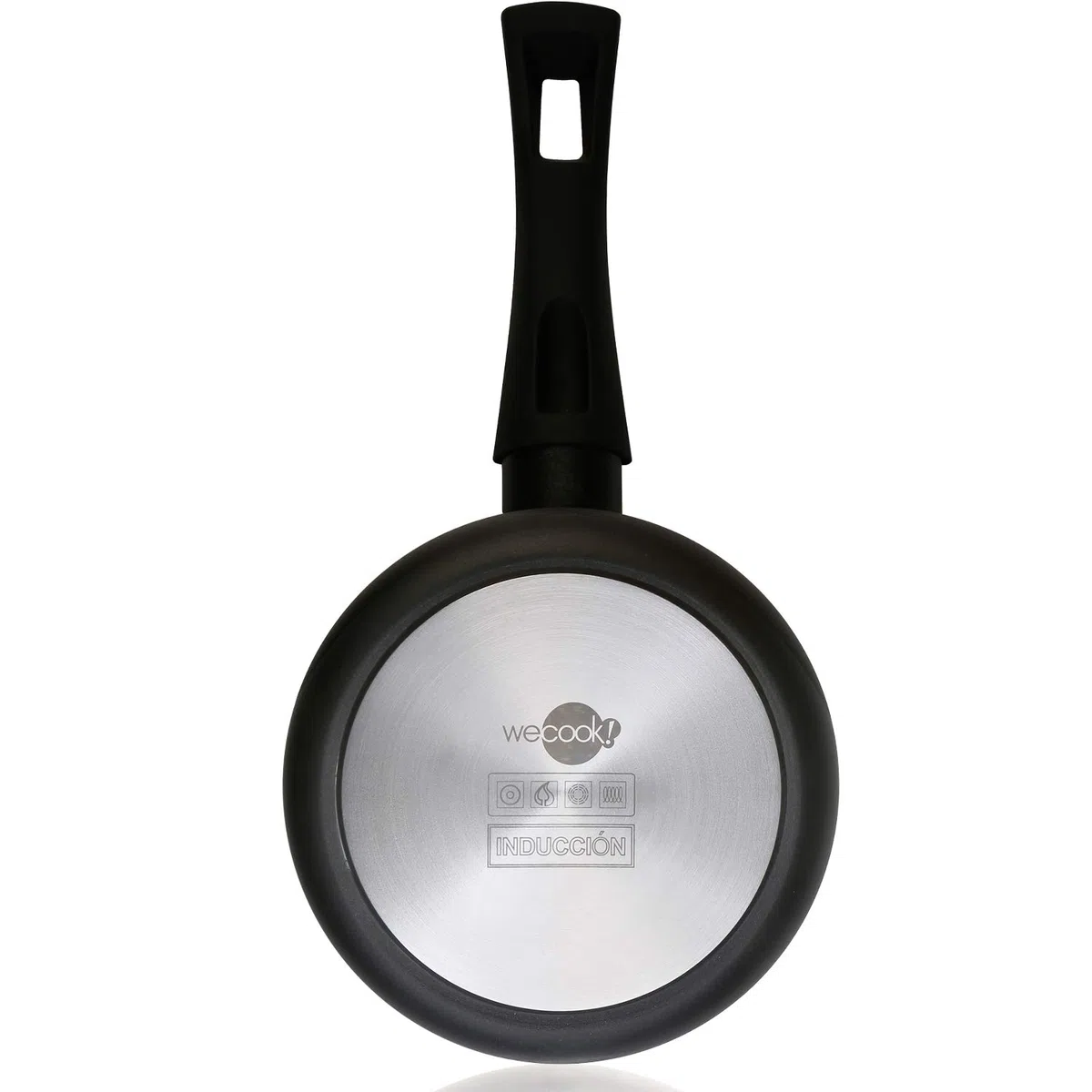 WECOOK! Ecogreen Set Juego 3 Sartenes 18-20-24 cm Aluminio, inducción, Antiadherente ecológico sin PFOA, Limpieza lavavajillas Apta para Todas Las cocinas, vitroceramica, Gas, Negro
