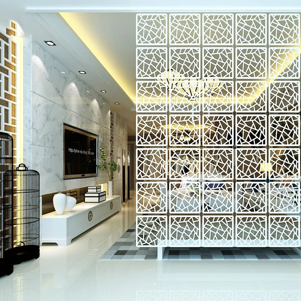 24 piezas de divisores de espacio colgantes, paneles de pantalla colgantes, paneles de pared para decoración de hogar, hotel, bar (Patrón B)