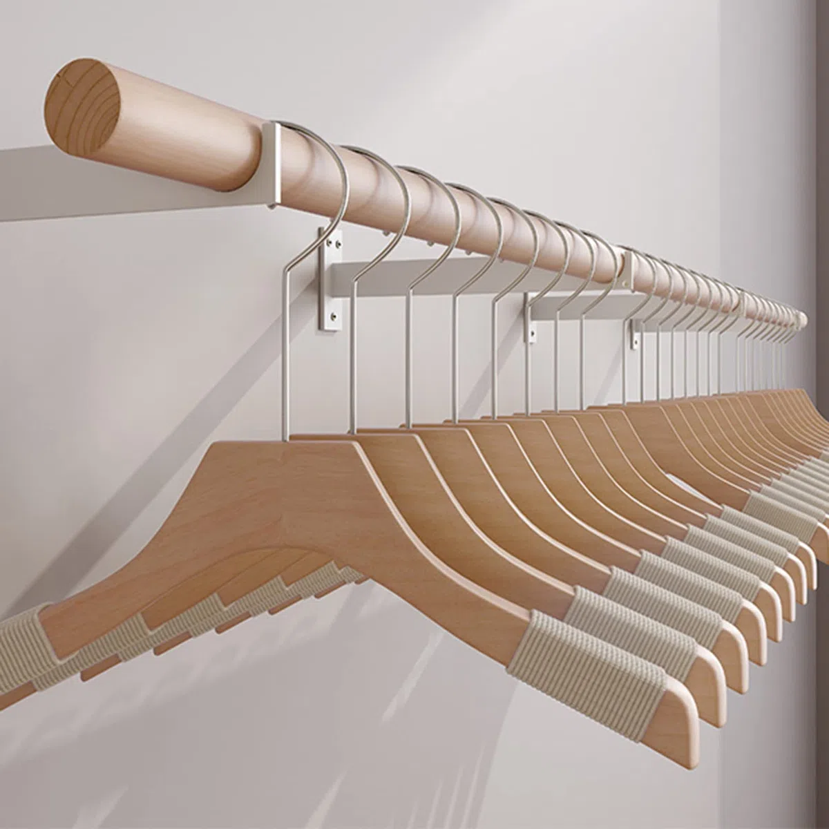 Barra de Ropa montada en la Pared del Perchero, Soporte de exhibición de Ropa al por Menor Varilla Colgante Multiusos, Inicio/Perchero Comercial Toallero