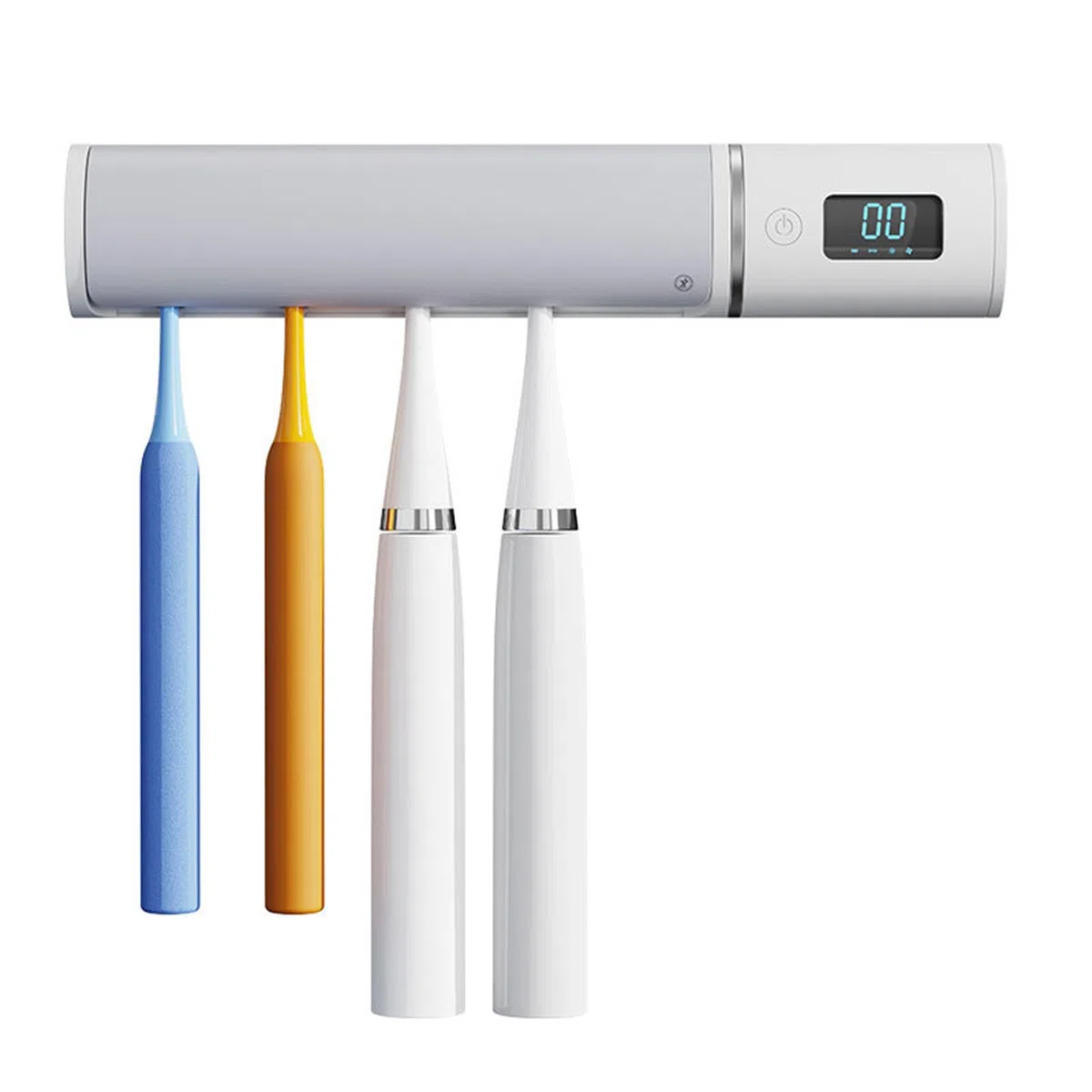 Esterilizador de cepillo de dientes inteligente, soporte para cepillo de dientes montado en la pared, esterilización UV por inducción automática, accesorios de baño