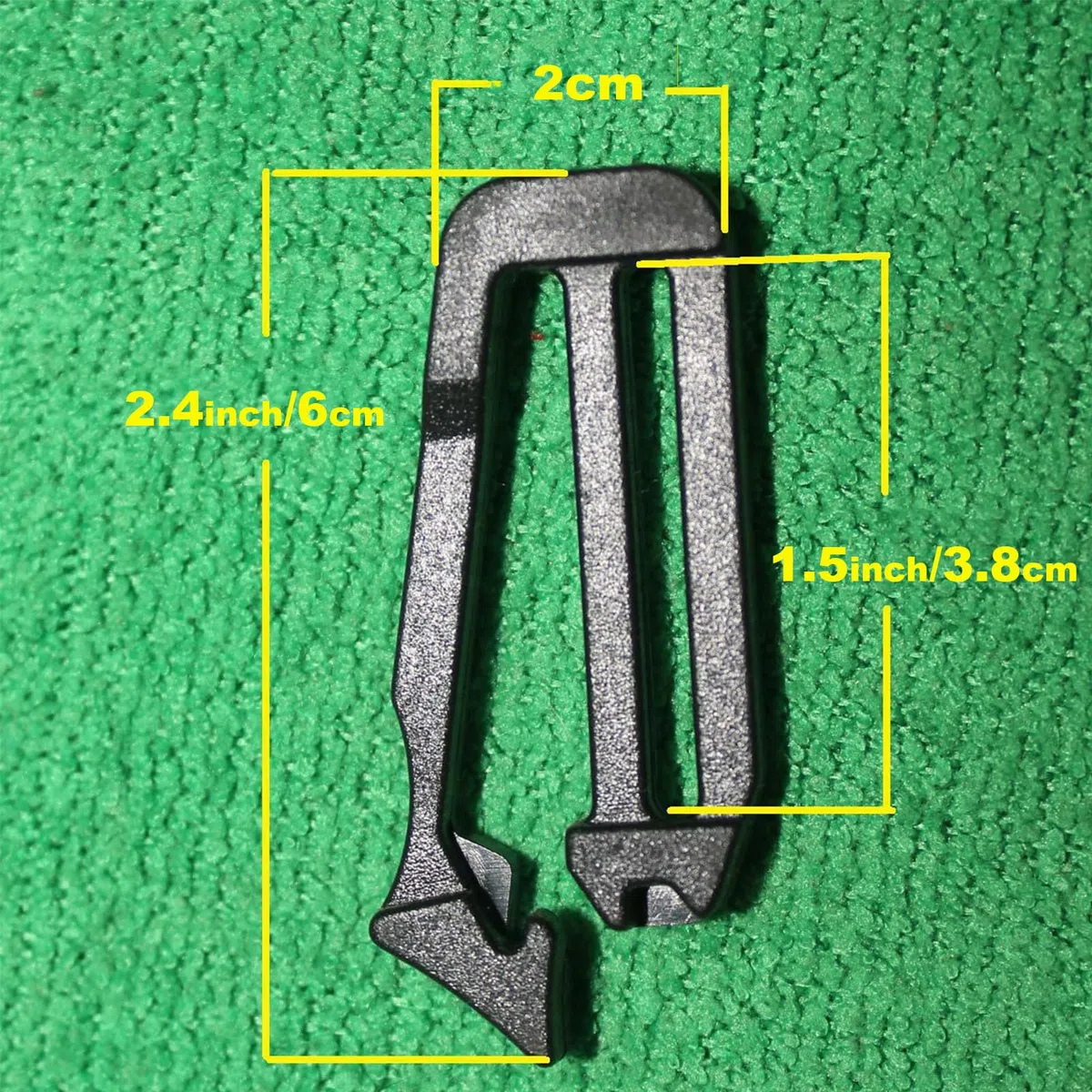 10 hebillas de clip de cincha de 1 pulgada Molle clips de conexión de correa hebilla de gatillo deslizante clip de mochila, 38 mm unilateral, 38mm Unilateral