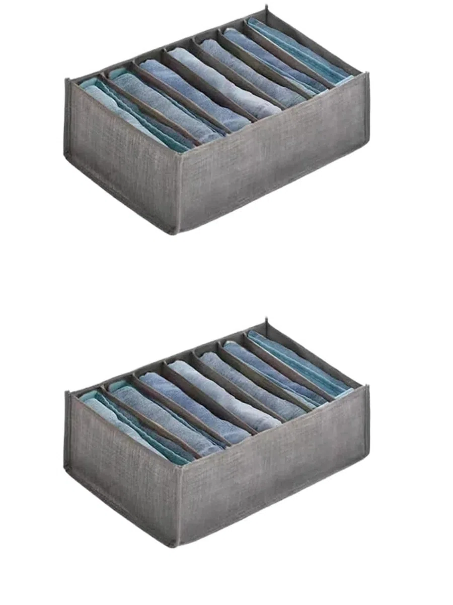 Organizador de cajones para Ropa Interior, Caja de Almacenamiento para Calcetines, Sujetador, 2 Piezas, Ropa, Pantalones y Vaqueros, Armario, Corbata, Camiseta.