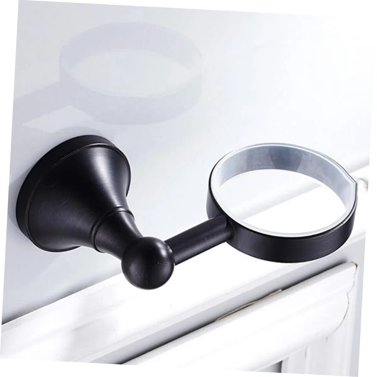 Soporte Cepillo Dientes Pared Cobre Elegante con Vaso Cerámico Colgador Baño Vintage Robusto y Duradero