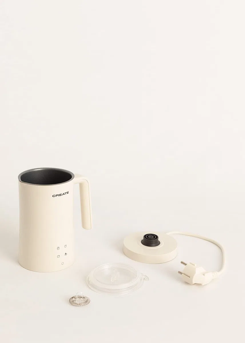 CREATE / PACK POTTS STYLANCE + MILKFROTHER/Cafetera Multicápsula Express y Espumador calentador de leche color Blanco roto