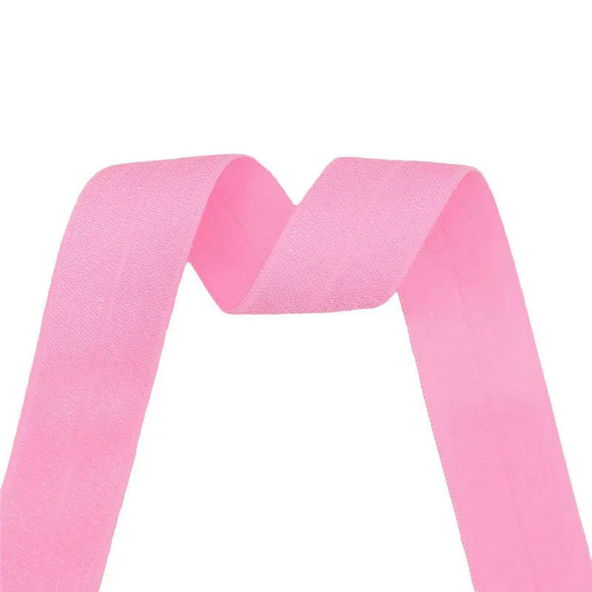 Rollo de 50 100 yardas de cinta elástica de satén de licra, brillante, de 20 mm de grosor, para doblar, para diadema, vestido, costura, color rosa perla, 100 yardas