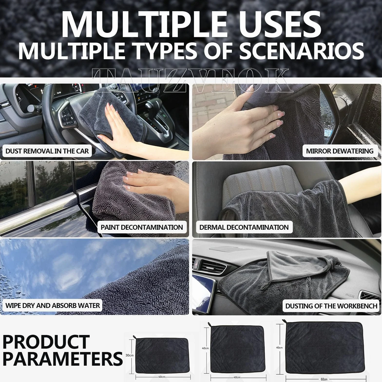 Adornos, Adornos para la Sala de Estar, Paños de Microfibra para el Coche, 10 paños de Secado para el Coche, Paño Esponjoso Que no Suelta Pelusa, Paños de limpi