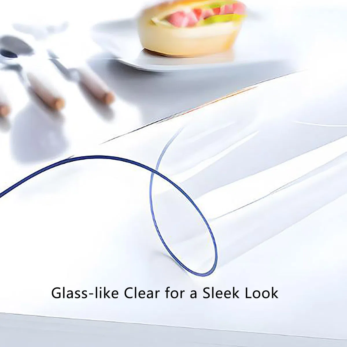 2mm Mantel Transparente Mesa Rectangular Plastico, Mantel PVC Cubre Mesa Antimanchas, Mantel Impermeable para Hogare, Resistente a la Grasa, Protege tu Mesa de la Suciedad