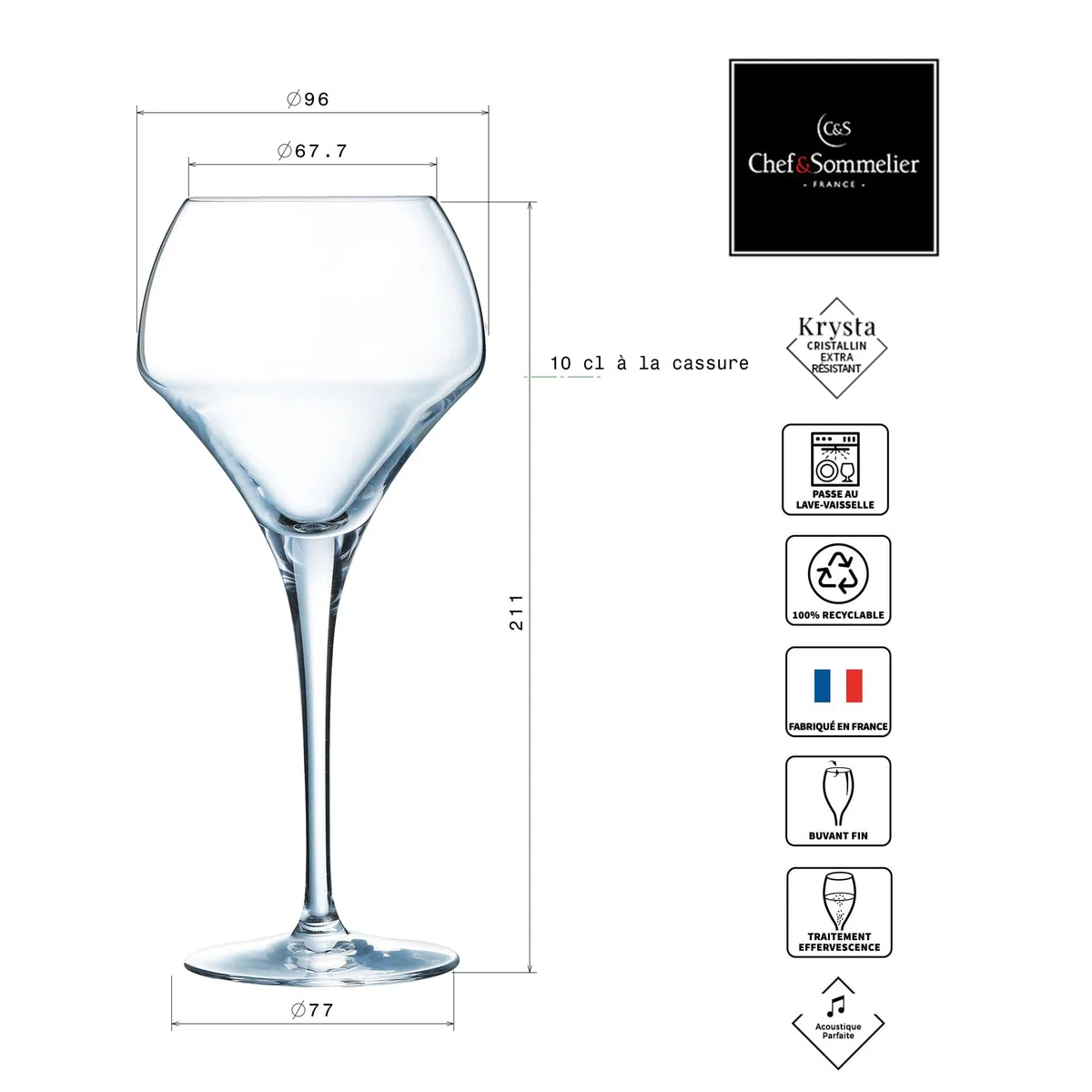 Chef & Sommelier Vaso de pie de 37 cl Open Up