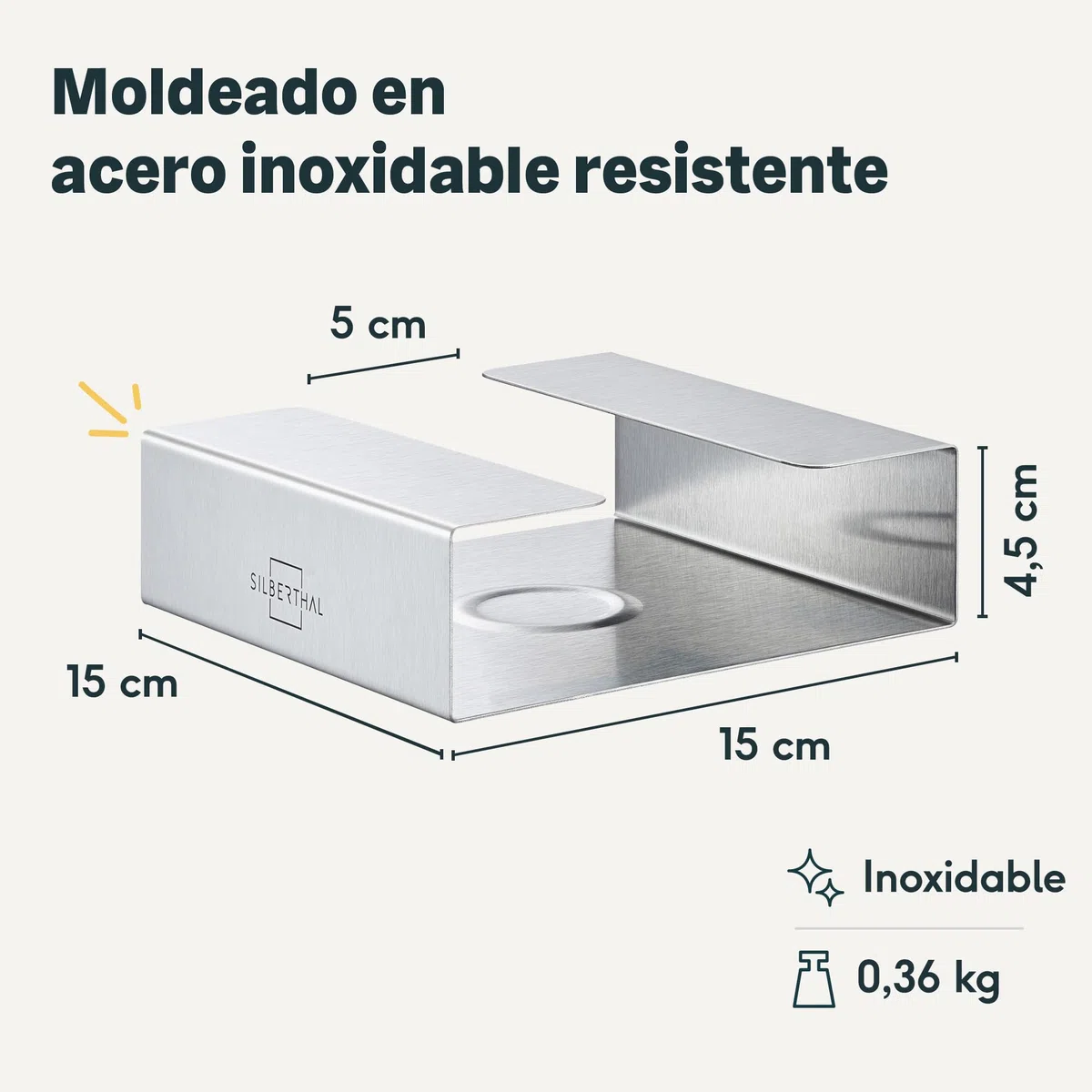 SILBERTHAL Tetera de cristal con infusor - Calentador de vela de acero inoxidable – 1,5 litros – Mantén caliente el té con la vela