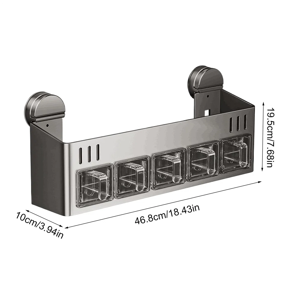 Estante de condimentos – Contenedores de condimentos, organizador de ventosas, tarro de pared, soporte para condimentos sin taladrar para armario, despensa y encimera