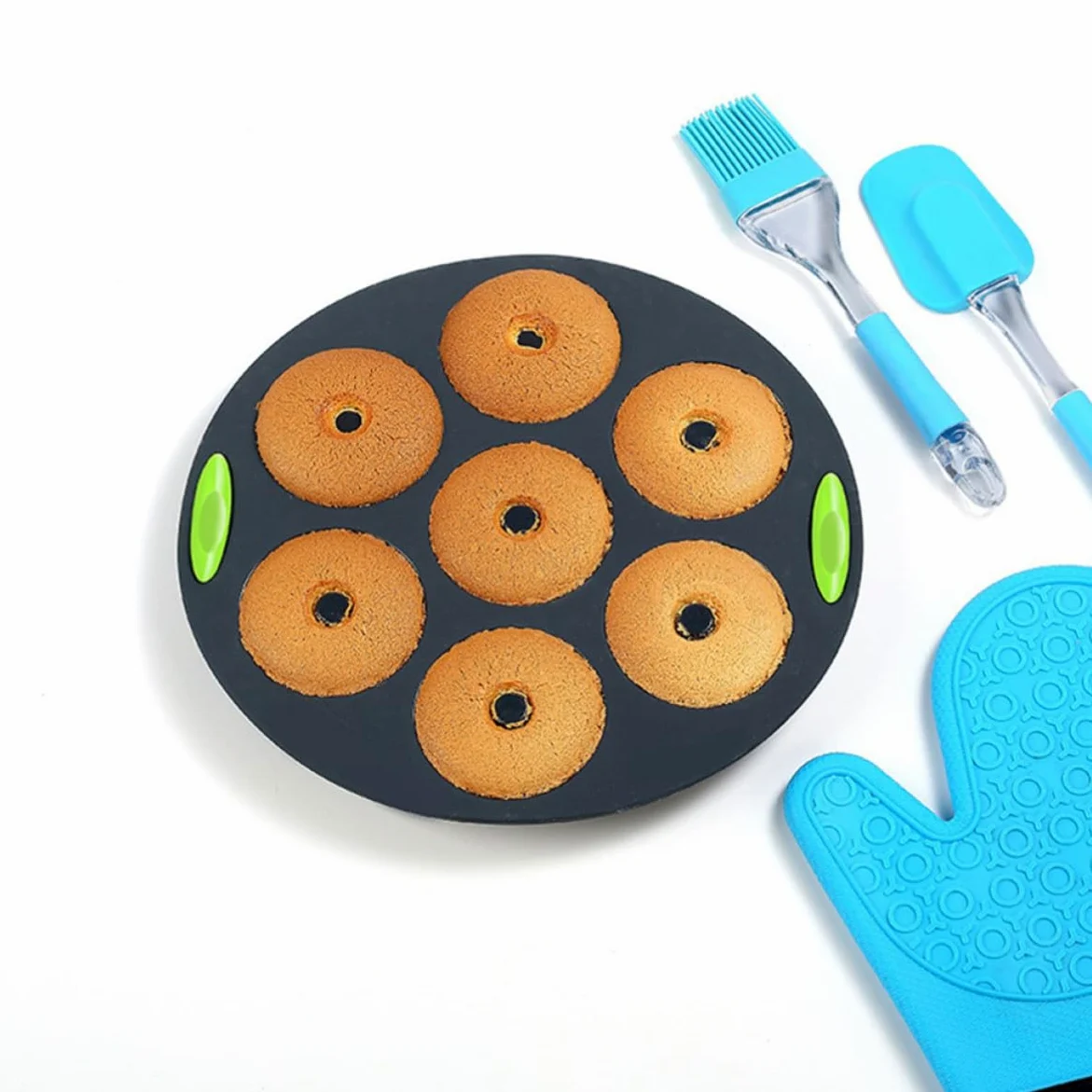 Moldes de Silicona Utensilios Prácticos y Fáciles de Limpiar para Hornear Pasteles Reutilizables Set de 5 para Cocina y Repostería en Familia