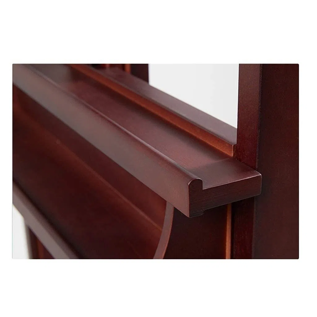 SAeWare Madera maciza, profesional, grueso, grande, con ruedas, 190-370 cm, altura ajustable (negro, 59,5 x 60 x 190 cm)