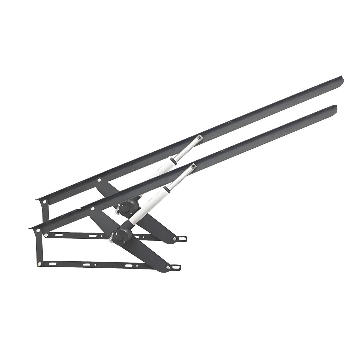 Mecanismo de elevación de Cama eléctrico (2 Unidades), Barra de elevación Plegable, Capacidad de Carga de 600 kg, con Control Remoto, Ahorro de Espacio. Black-1.1m