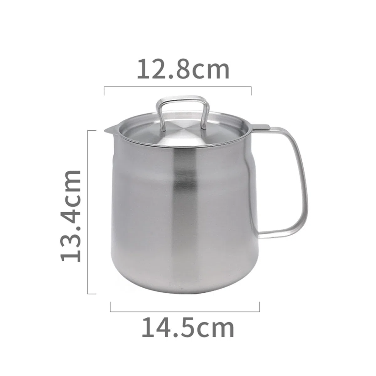 Freidora Fondo Profundo Olla Cesta Acero Inoxidable Cocina Filtro Aceite Calentador Práctica Ideal para Hogar Restaurante Camping Fiesta Picnic, 1.5L, Individual