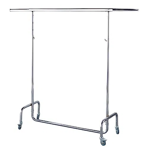 Bastidor De Ropa De Alta Resistencia En Ruedas, Carril De Ropa De Capacidad De 280 Libras Con Altura Ajustable Y Varilla Extensible, Organizador De Almacenamiento Plegable Portátil Para La Ropa Dormit