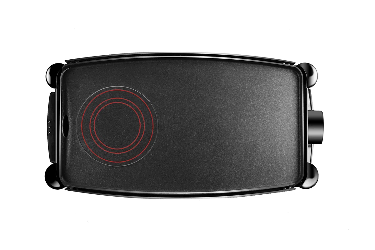 Fagor Plancha de Asar Eléctrica, Antiadhernete, Foco Hot Zone, 45,7 X 25,4 Cm, Colector Grasa, Termostato De Control, 2200 W, Negro