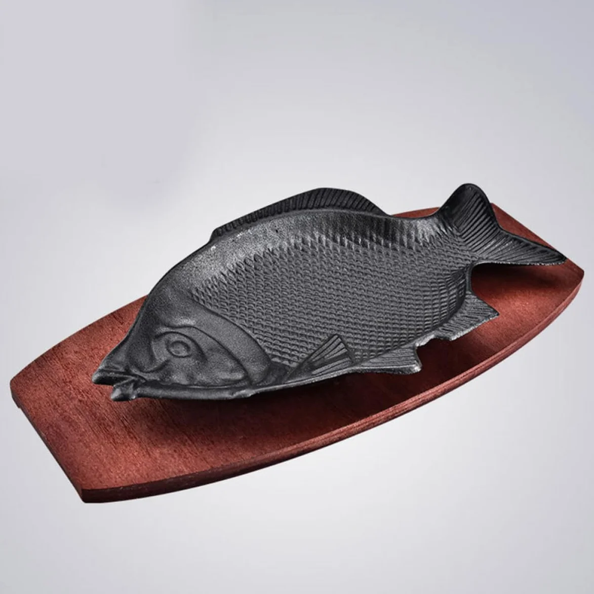Genérico Plato para Almacenar Alimentos con Forma de Pescado de Hierro, Resistente al Calor y Fácil de Limpiar, Adecuado para Fiestas y Reuniones